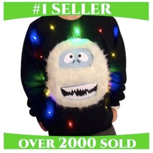 Ugly Christmas Sweater LIGHTS UP!!!